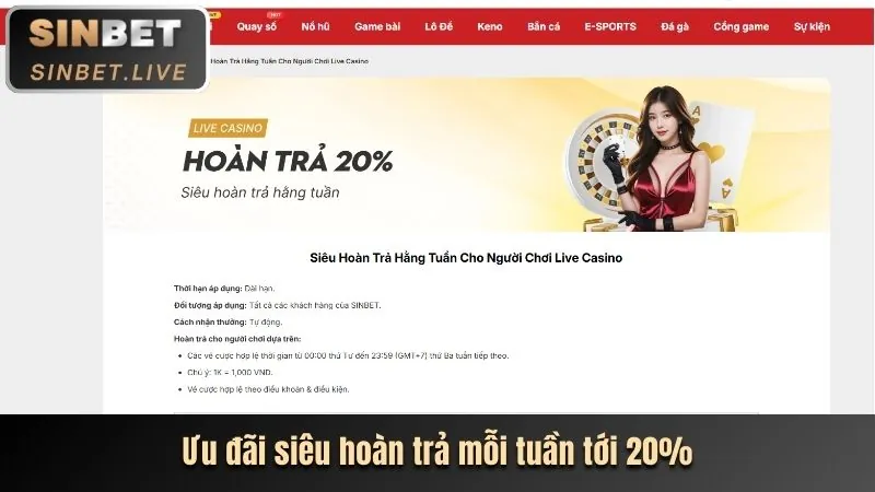 Chương trình hoàn trả Slot hàng ngày/tuần